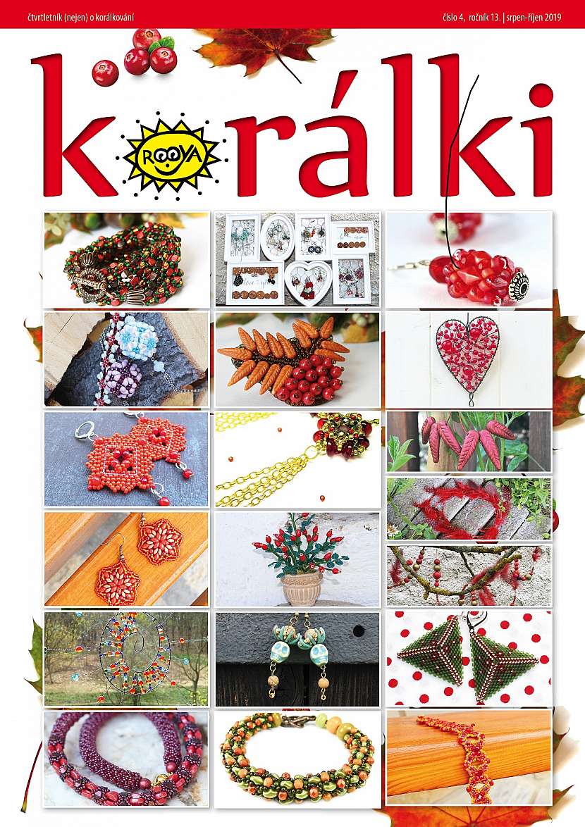 koláž projektů z podzimního čísla Časopisu Korálki