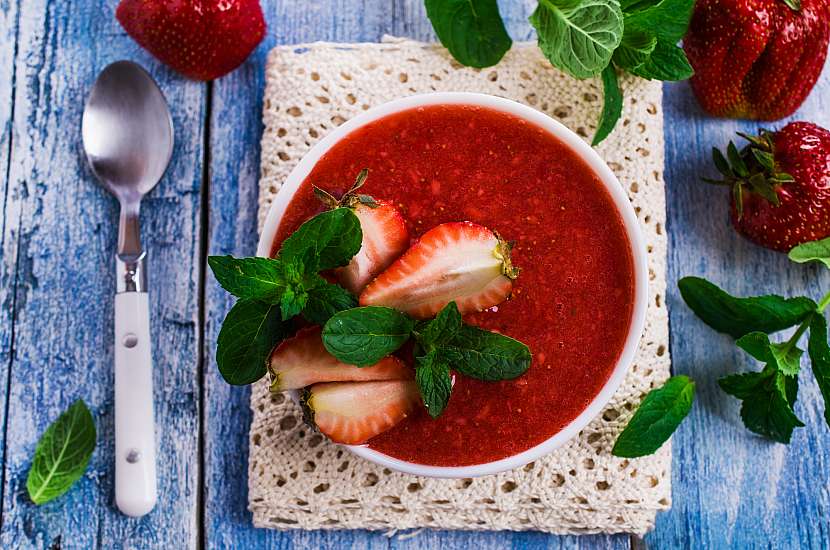 Jahodové gazpacho