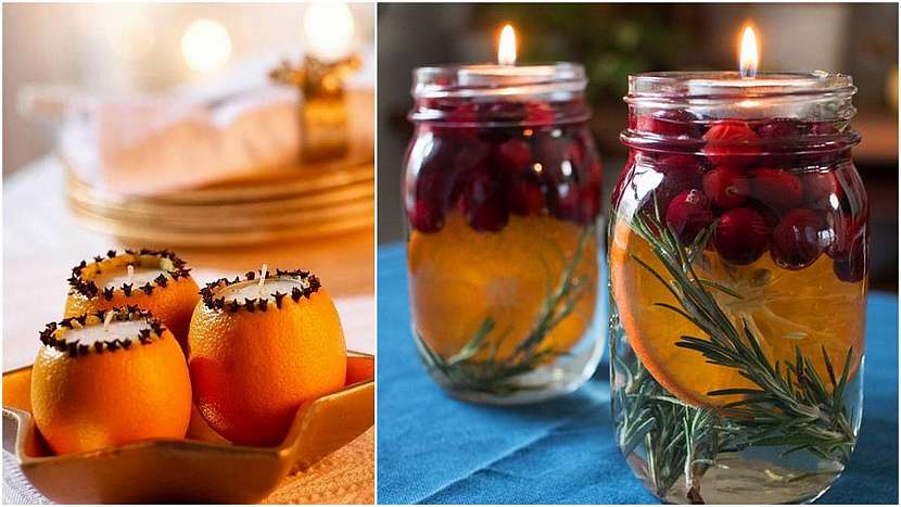 Vánoce s vůní pomerančů: aromatické svíčky