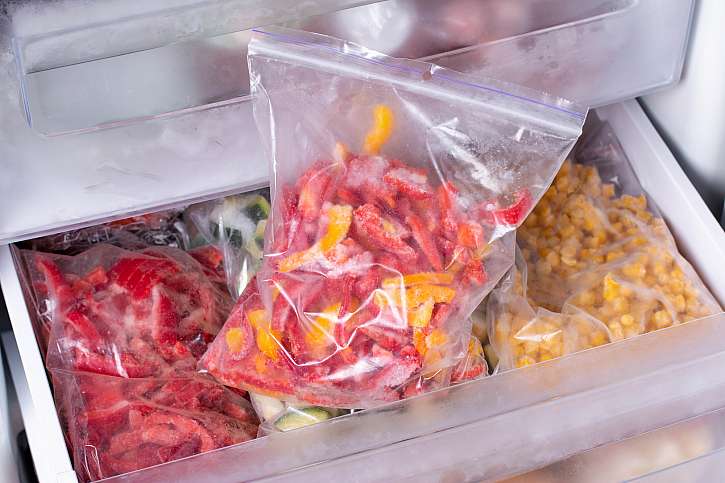 Jednou z možností, jak můžete opakovaně použít plastové sáčky, je skladování jídla