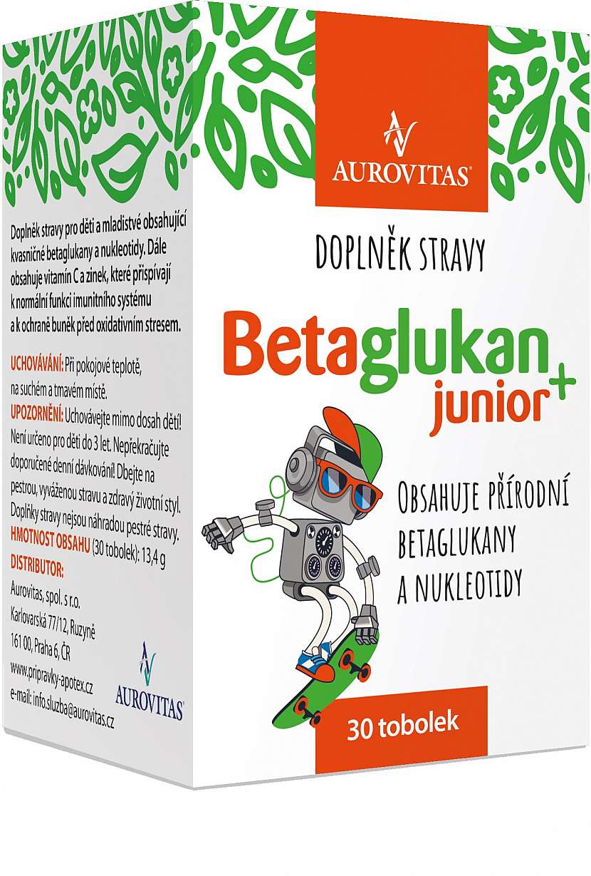 Betaglukan Junior s logem Aurovitas