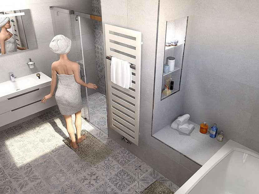 Inspirace pro koupelny - 2. díl - 20 nejlepších návrhů koupelen s designovými radiátory Zehnder