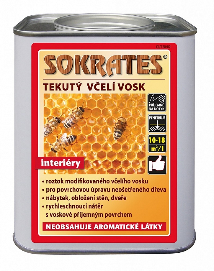 SOKRATES včelí vosk tekutý, roztok pro aplikaci na dřevo