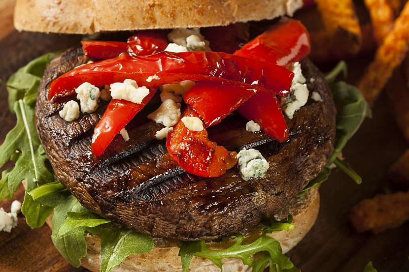 Houbový burger