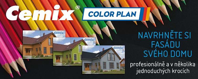 COLOR PLAN pracuje s jedinečným vzorníkem barev Cemix duhově krásný.