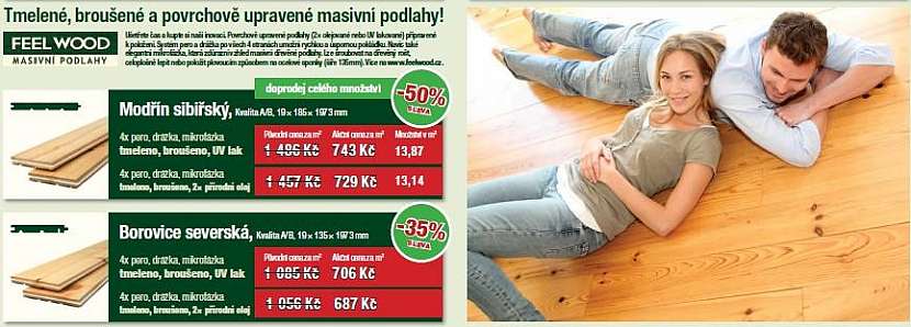 Masivní podlahy a palubky za akční ceny