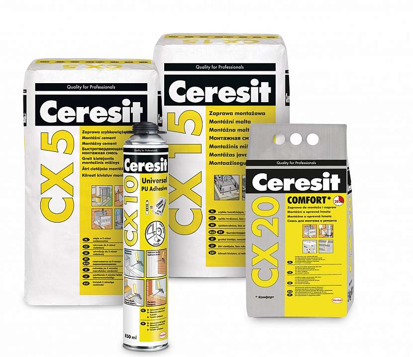Montáž a kotvení prvků je s produktovou řadou Ceresit CX extrémně jednoduchá