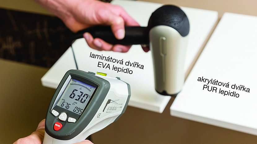 Lepidlo EVA změklo při 63 °C
