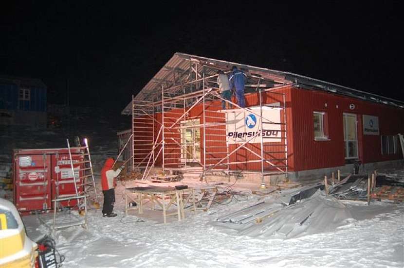 Systém šikmých střech Lindab Roof v Grónsku