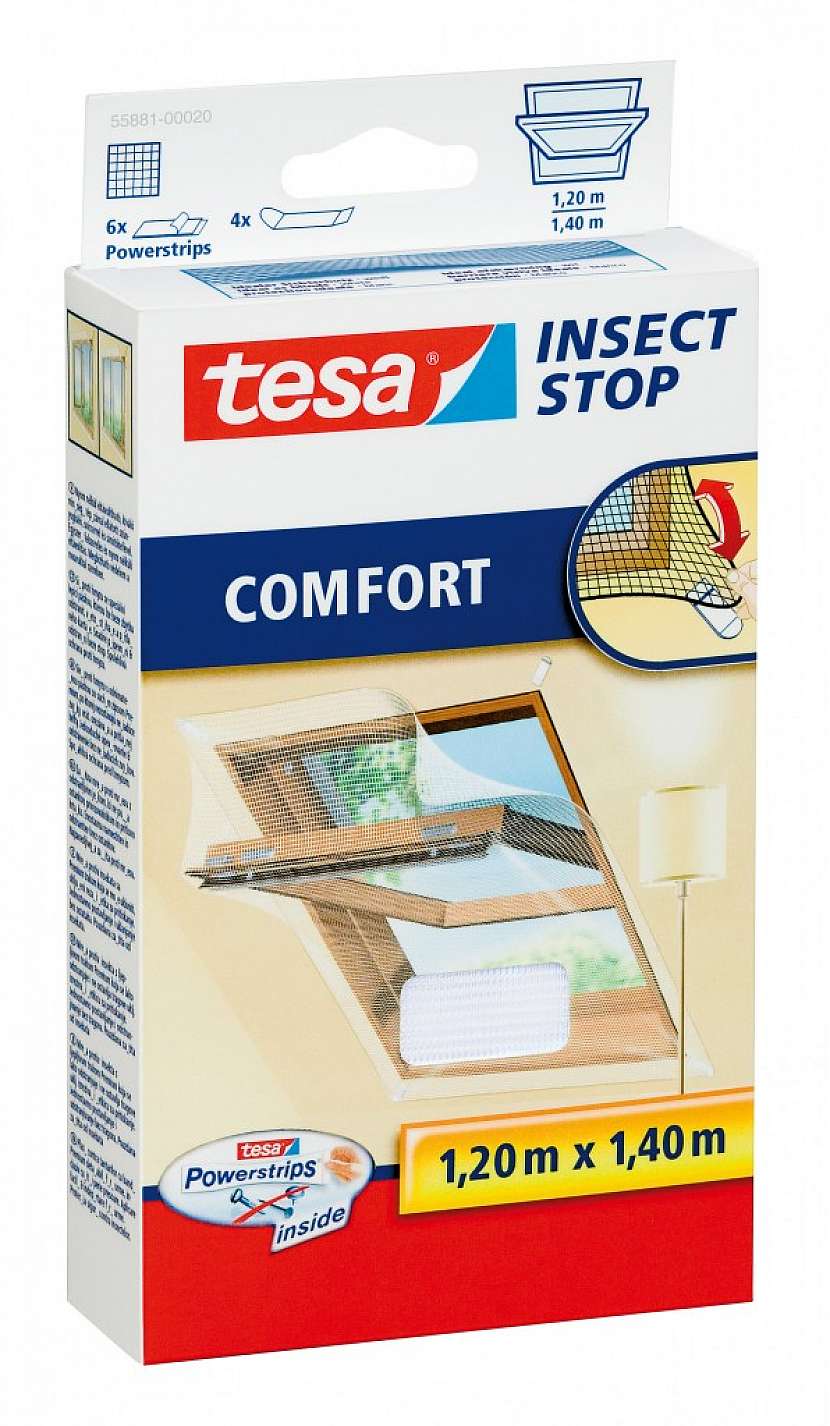 tesa sítě proti hmyzu pro střešní a posuvná okna