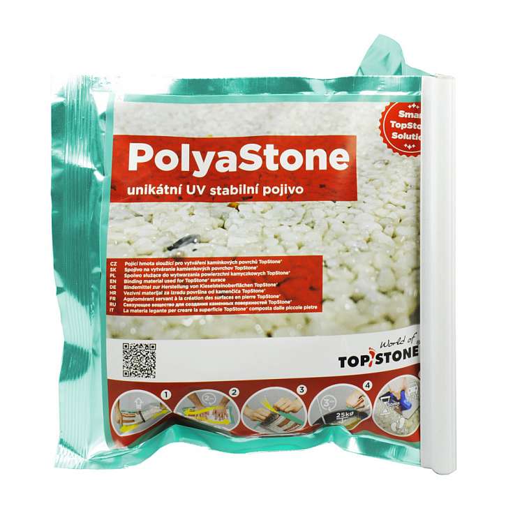 Při pokládce povrchu v nízkých teplotách vyniká pojivo PolyaStone
