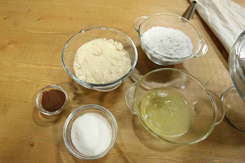 Ingredience na makronky