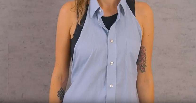 Zástěra ze staré pánské košile: Recyklace je prostě hit!