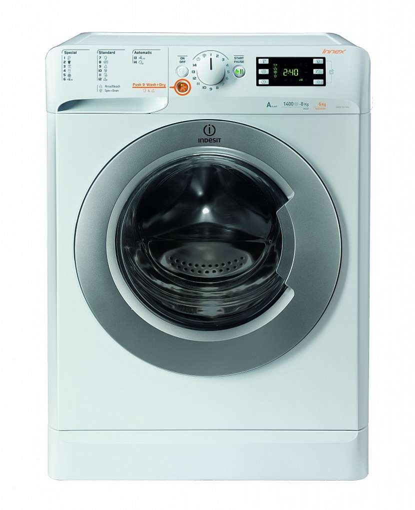 Pračka se sušičkou Indesit INNEX XWDE 961480X WSSS EU na jeden stisk tlačítka