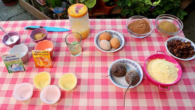 Recept na řepné muffiny: suroviny