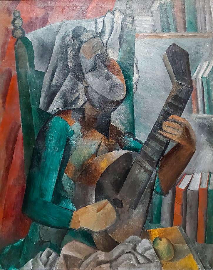 Žena, hrající na mandolínu od Pabla Picassa