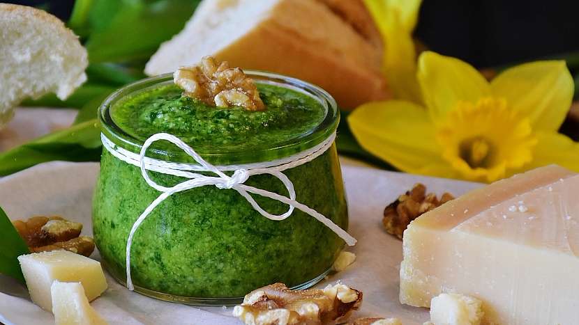Česnek medvědí (Allium ursinum): recept na pesto