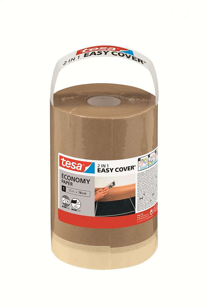 Maskovací papír tesa® Easy Cover Economy pro lepší zakrytí namáhaných ploch