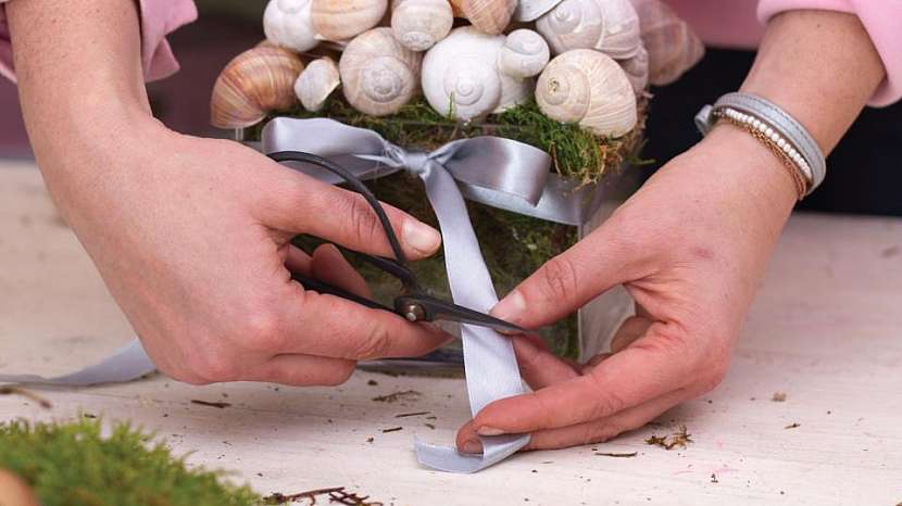 Jak vyrobit romantickou dekoraci ze šnečích ulit 1