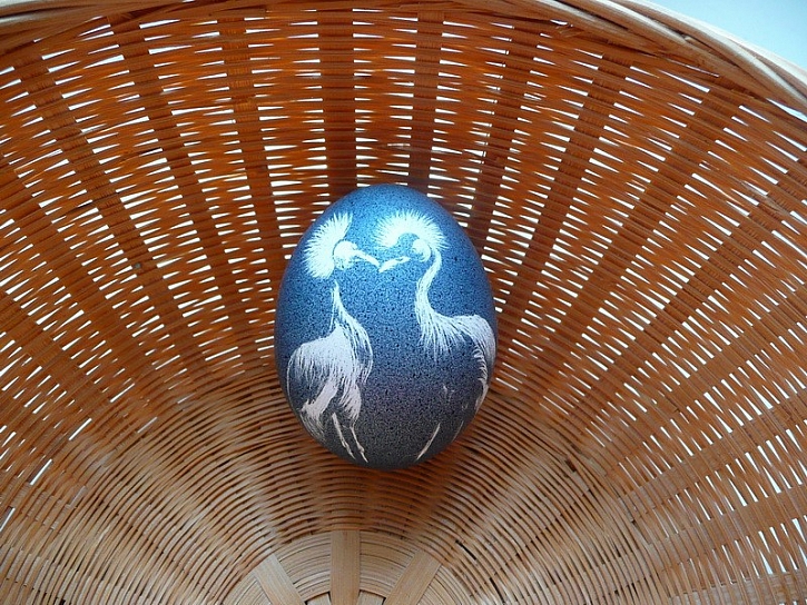 Velikonoční tip z Podřipska – zdobení vajíček duší jezerní sítiny
