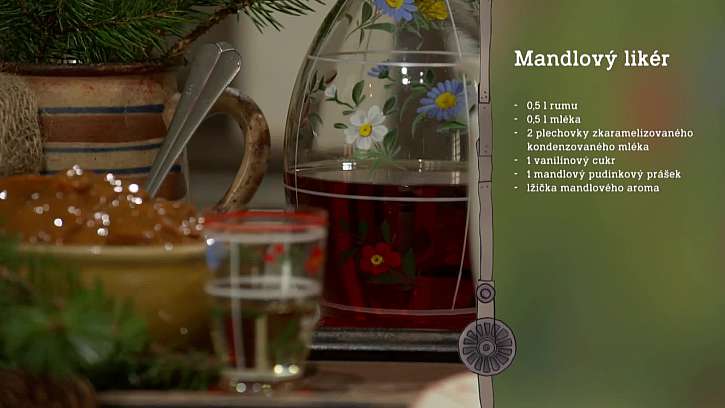 Vánoční recept na domácí mandlový likér.