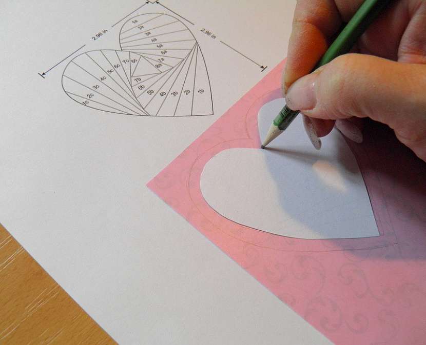 Technika iris folding – přáníčko