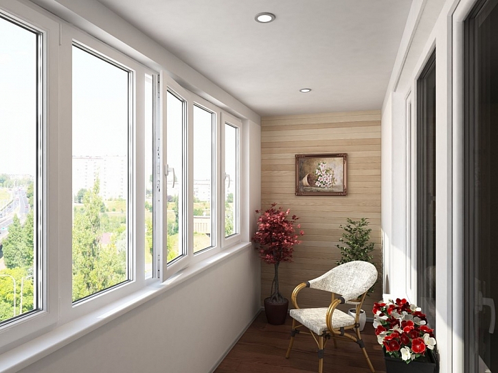 Balkon může být i zcela zasklen, čímž z prostoru vznikne další místnost