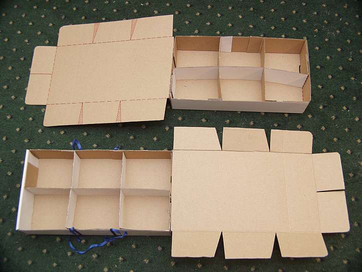 Vyrobte si vnitřní uspořádání papírové krabice
