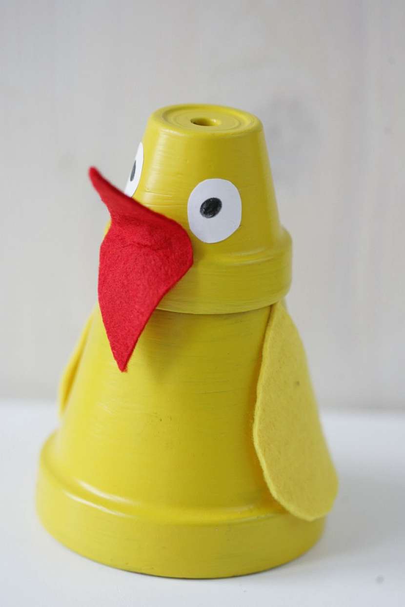 Kuřátka z květináčů
