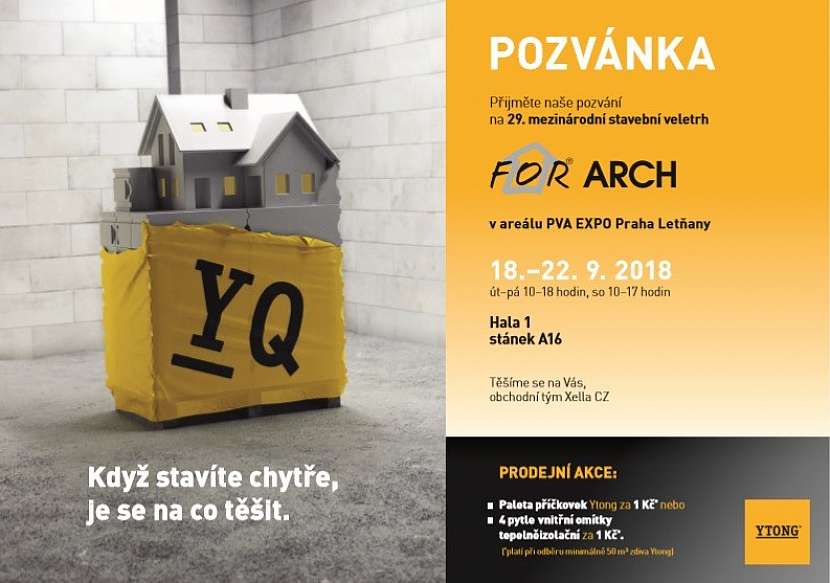 Panely Ytong to je rychlé zdění, přesvědčte se sami na veletrhu For Arch 2018