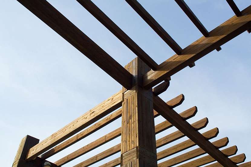Pergola nemusí mít vždy střechu s krytinou, může být i otevřená