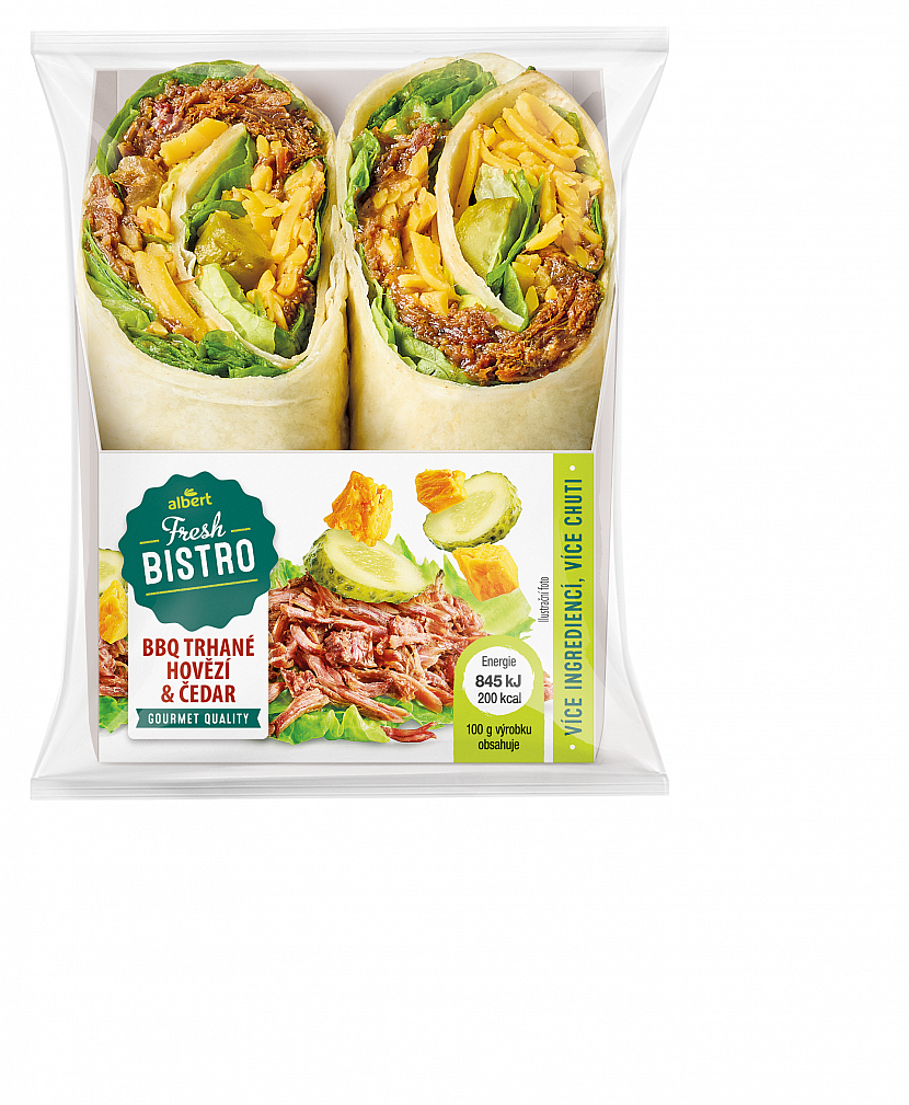 Wrap s trhaným hovězím