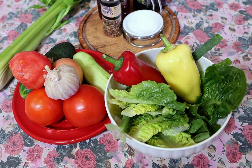 Ingredience na Gazpacho
