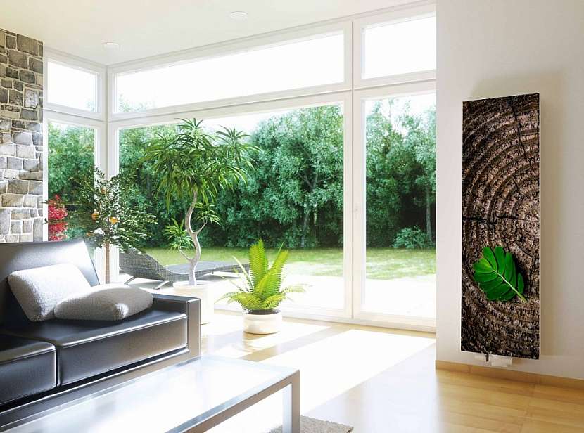 Ekologie, úspora a design to jsou hlavní jmenovatelé letošního veletrhu Infotherma. Designový radiátor RADIK PREMIUM (ten obraz vpravo).