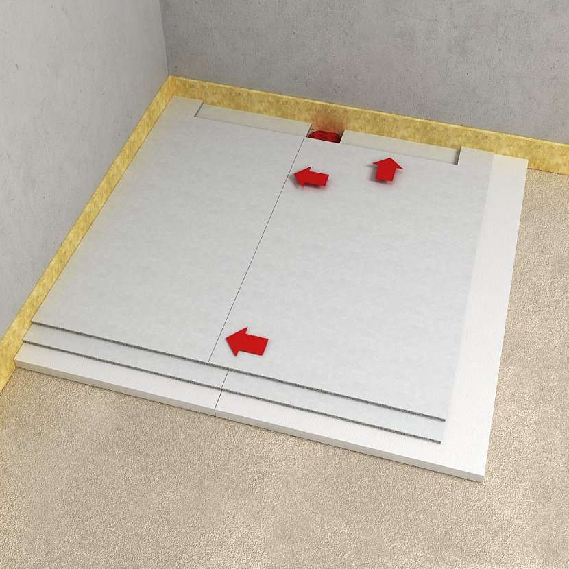 Montážní postup instalace sprchového podlahového setu