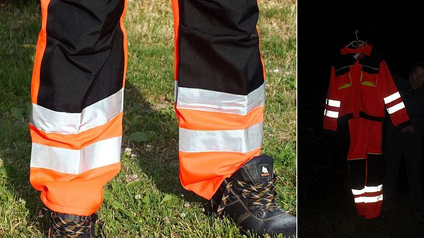 Při práci záleží i na oblečení: reflexní prvky (ve dne a v noci)