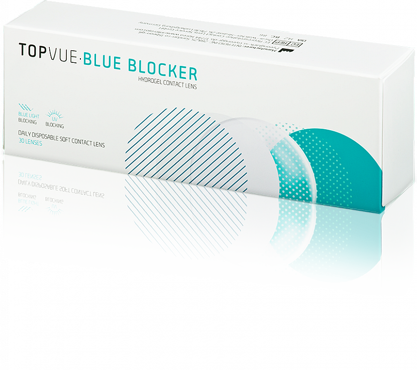 Jednorázové kontaktní kapky TopVue Blue Blocker vám pomohou ulevit od bolesti očí