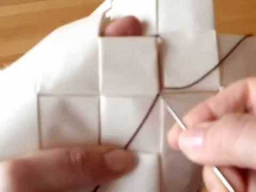 Papírová kabelka technikou CandyBag – sešívání složených dílů
