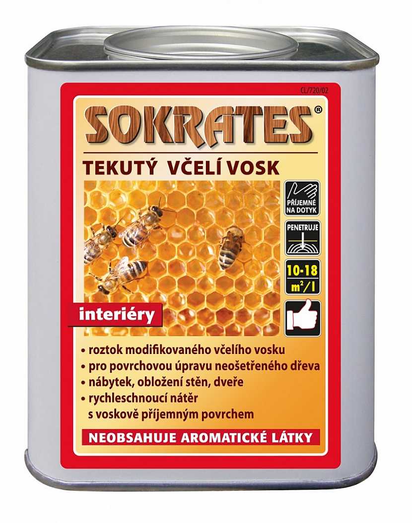 SOKRATES včelí vosk tekutý, roztok pro aplikaci na dřevo