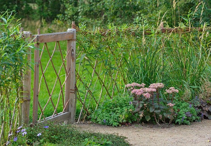 Stabilní prvky: cesty, vrata a ploty v přírodní zahradě