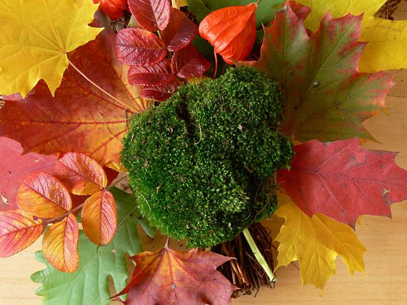 Podzimní srdíčko – výroba přírodní dekorace