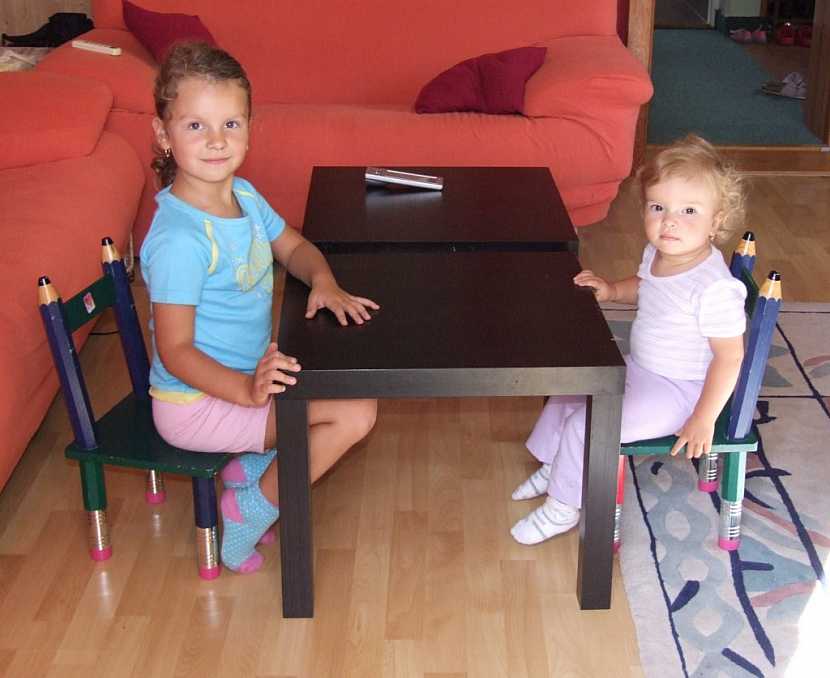Opravená stolička pro děti