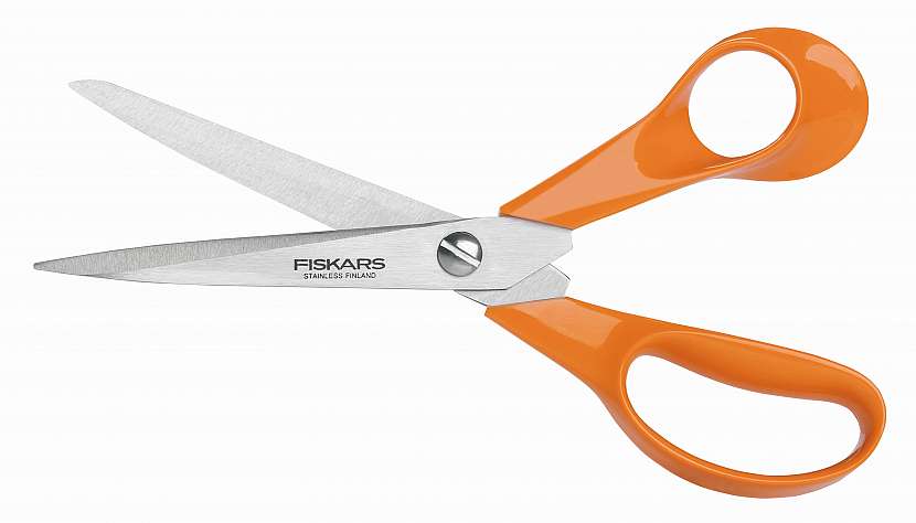 Tyto skutečně univerzální nůžky s oranžovými držadly jsou populární více než půl století