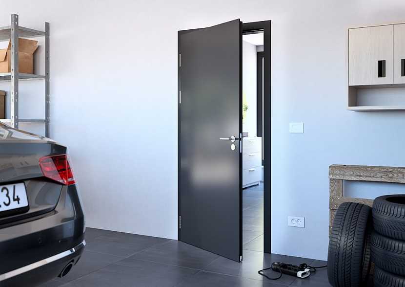 Speciální kouřotěsné dveře, v provedení Elegant, CPL černý grafit.