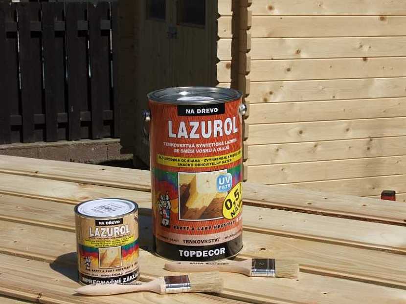 Lazurol - natírání zahradního domku