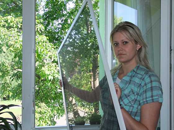 Okenní síť proti hmyzu v hliníkovém rámu zvládnete namontovat sami (Zdroj: Pavla Wagnerová Málková)