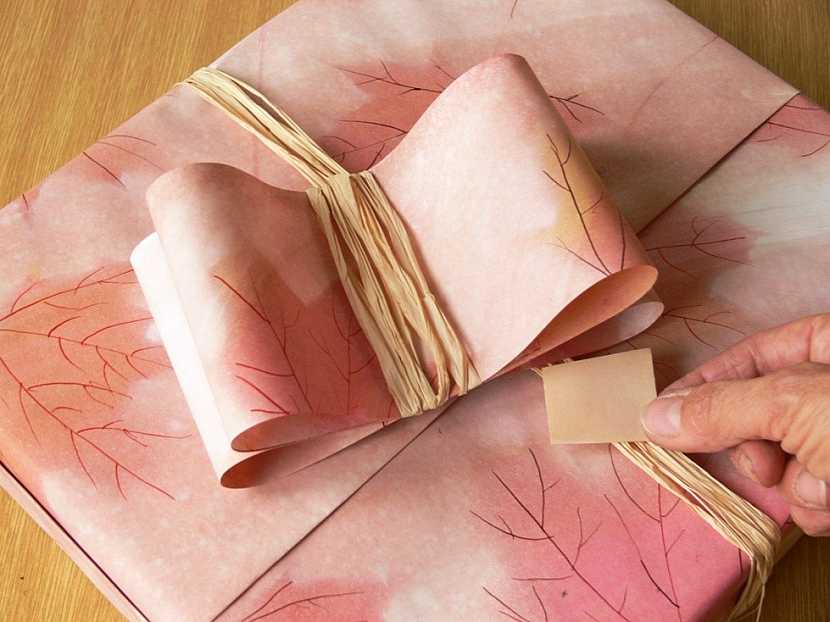 Jak vyrobit balící papír s listy pomocí sava