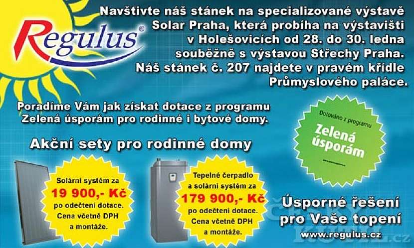 Regulus vás zve na XII. ročník mezinárodního veletrhu Střechy Praha