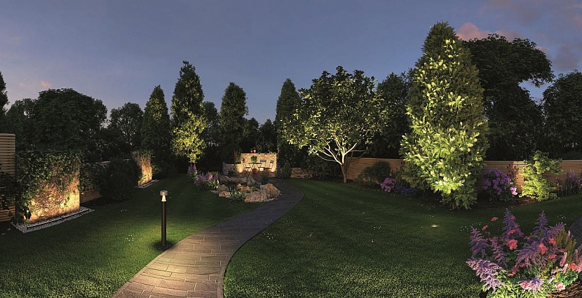 Díky zahradnímu osvětlení už nebude vaše zahrada v noci jen temným zákoutím (Zdroj: HORNBACH)