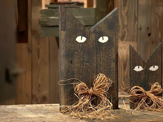 Vyrobte si podle našeho návodu dekorativní dřevěnou kočičku (Zdroj: Prima DOMA MEDIA, s.r.o.)